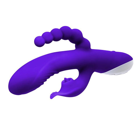 Lick Me Triple Stim Vibrator Silicone by Evolved - Rabbit Vibrators