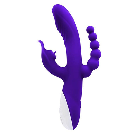 Lick Me Triple Stim Vibrator Silicone by Evolved - Rabbit Vibrators