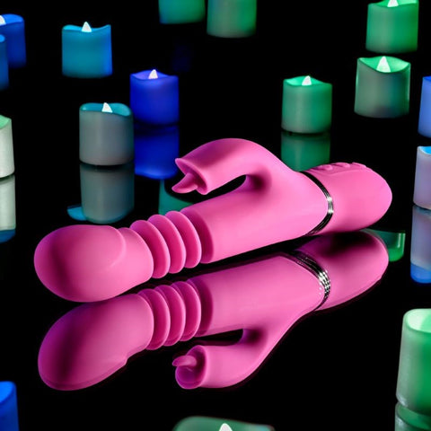Pink Dragon Rabbit Vibrator by Evolved Novelties - Rabbit Vibrators