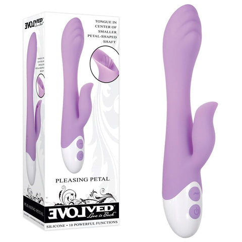 Evolved PLEASING PETAL USB Rechargeable Rabbit Vibrator - Rabbit Vibrators