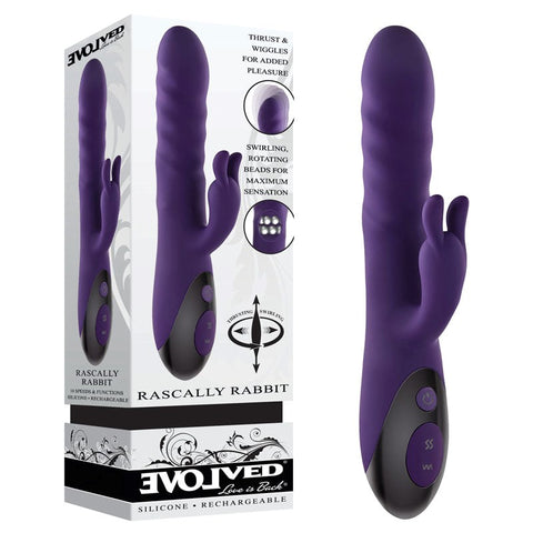 Evolved RASCALLY RABBIT USB Rechargeable Rabbit Vibrator - Rabbit Vibrators
