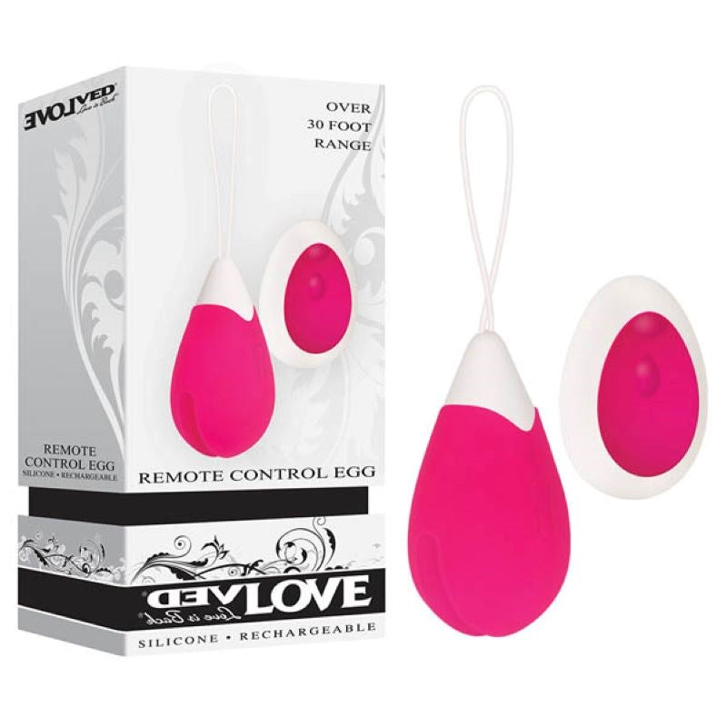 Evolved Remote Control Egg - Pink - - Love Eggs and Kegel Exercisers