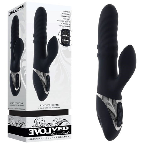 Ring It Home Silicone Rabbit Vibrator by Evolved Novelties - Rabbit Vibrators