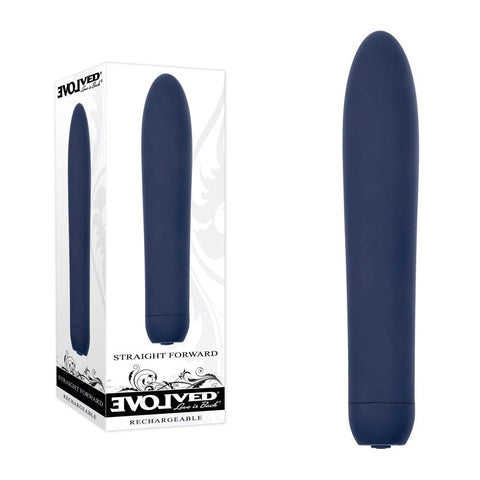 Straight Forward Blue Vibrator by Evolved - Bullet Vibrators