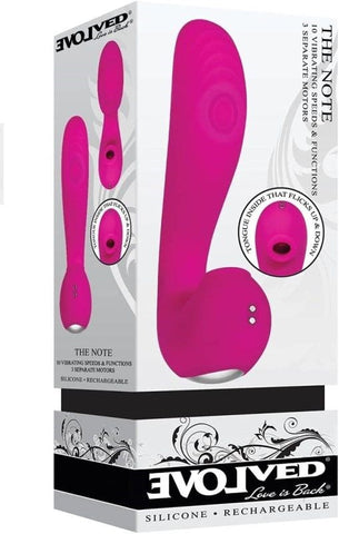 Evolved The Note Vibrator with Flicking Clit Stim - G-Spot Vibrators