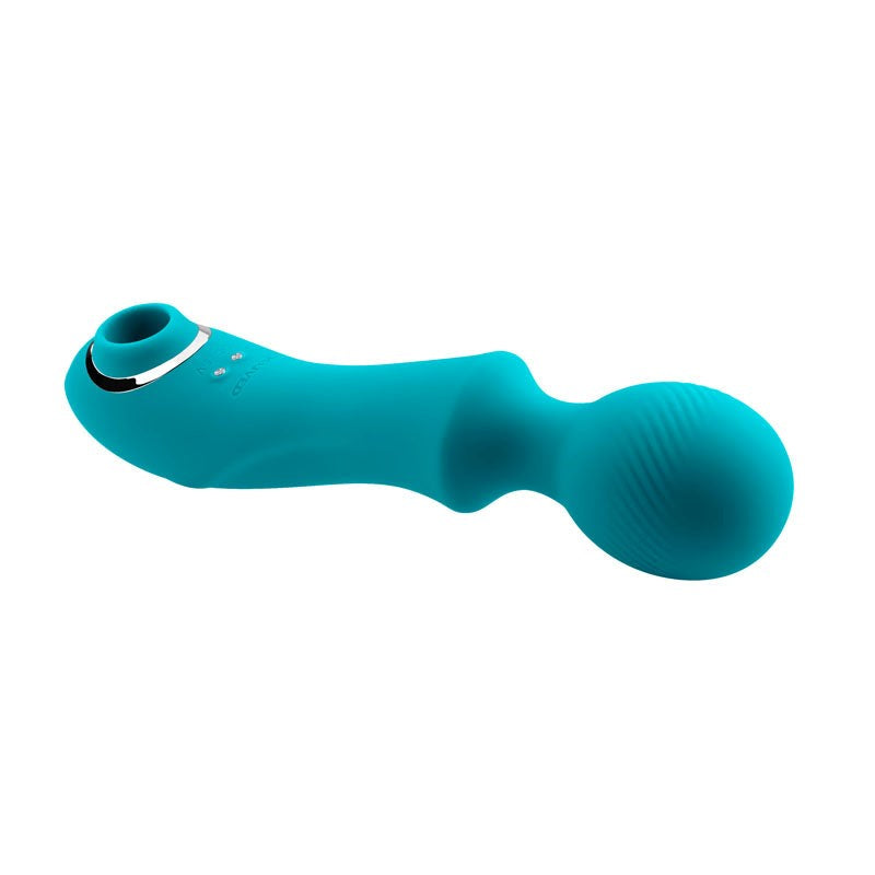 Evolved Wanderful Sucker Massage Wand - Blue - - Body Wands