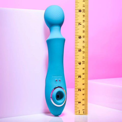 Wanderful Sucker Massage Wand Blue by Evolved - Body Wands