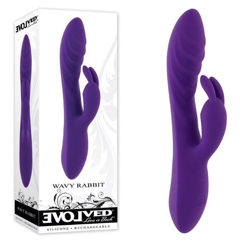 Evolved WAVY RABBIT USB Rechargeable Rabbit Vibrator - Rabbit Vibrators