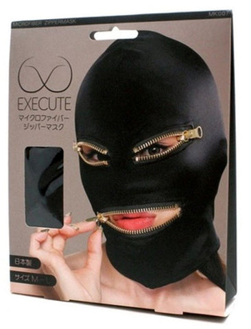 Microfiber Zipper Mask by Execute Lingerie - Masks And Blindfolds