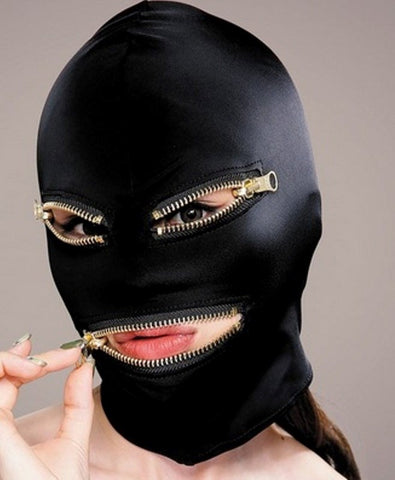 Microfiber Zipper Mask by Execute Lingerie - Masks And Blindfolds