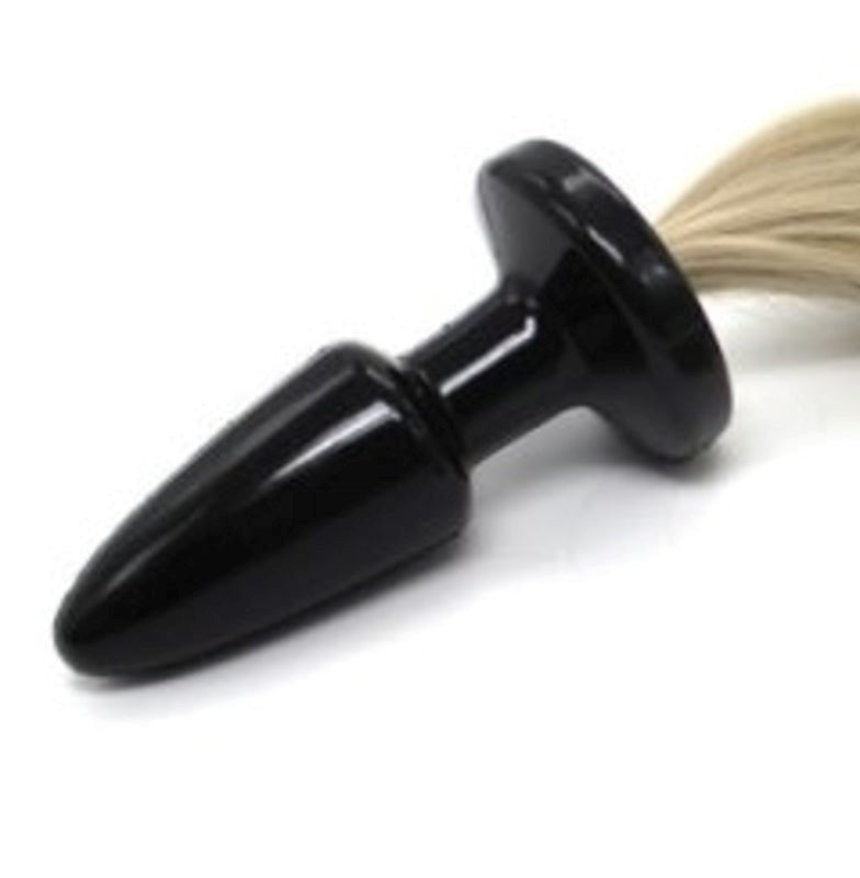 Faux Horse Tail Anal Plug - - Steel Sex Toys