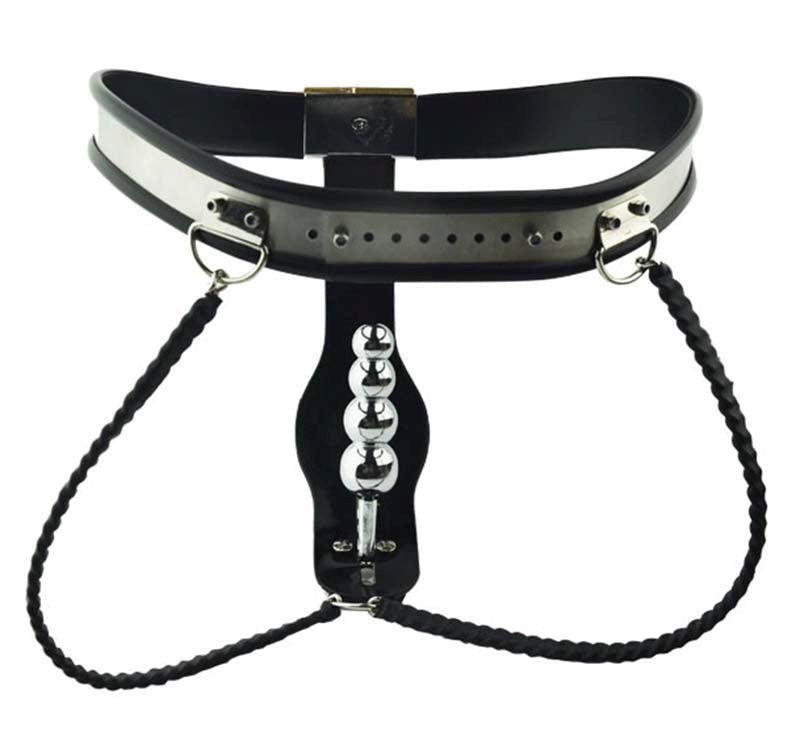 Female Steel Chastity Belt & Plug - - Her Fetish