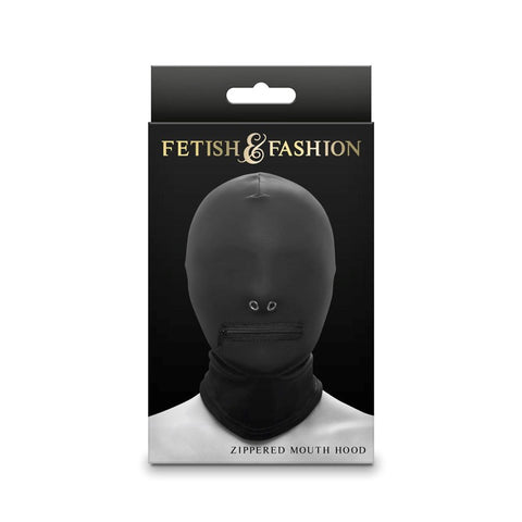 Fetish Fashion Zippered Mouth Hood by NS Novelties - Bondage Hoods