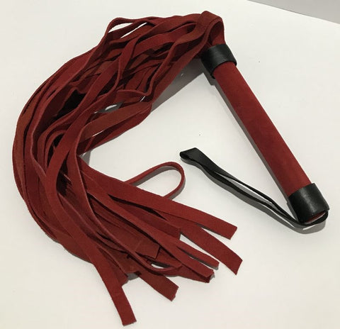 Handcrafted Suede Pleasure Flogger by Hell's Couture - Whips And Crops