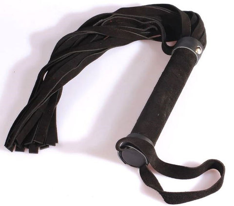 Handcrafted Suede Pleasure Flogger by Hell's Couture - Whips And Crops