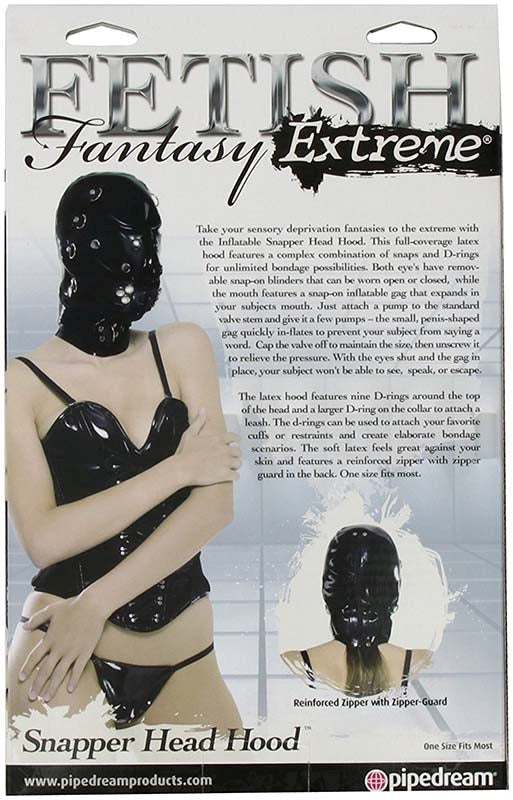 Fetish Fantasy Extreme Snapper Head Hood - - Bondage Hoods