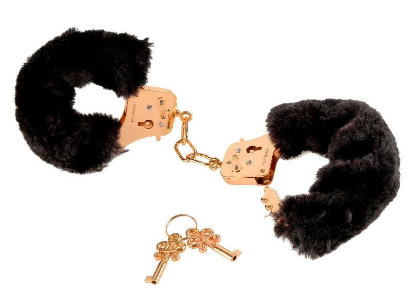 Fetish Fantasy Gold Deluxe Furry Cuffs - - Collars And Cuffs