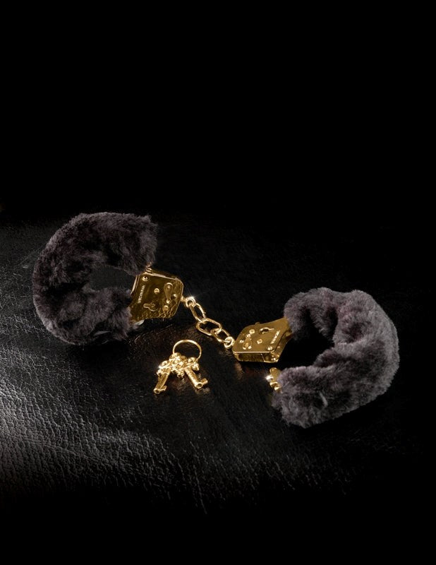 Fetish Fantasy Gold Deluxe Furry Cuffs - - Collars And Cuffs