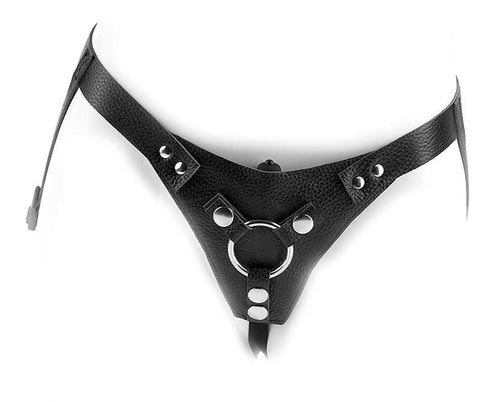 Fetish Fantasy Leather Low-Rider Strap On Harness - Strap On Sextoys