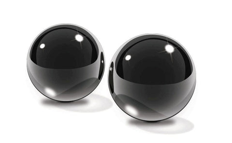Black Glass Ben Wa Balls by Pipedream Products - Love Eggs and Kegel Exercisers