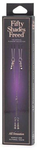 Fifty Shades Freed All Sensation Nipple and Clitoral Chain - Nipple and Clit Clamps
