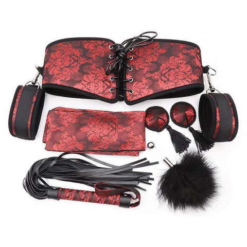 Flower Designed Bondage Kit black by BDStyle - Bondage Kits