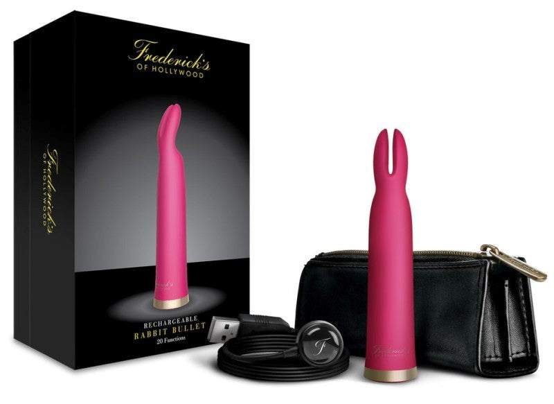 Fredericks Of Hollywood Rechargeable Rabbit Bullet Pink - - Rabbit Vibrators