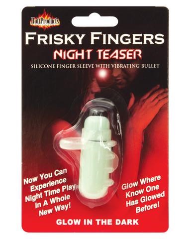 Frisky Fingers Sleeve Glow in The Dark - - Finger and Tongue Vibrators