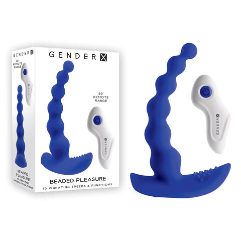 Gender X Beaded Pleasure Blue by Evolved - Anal Vibrators