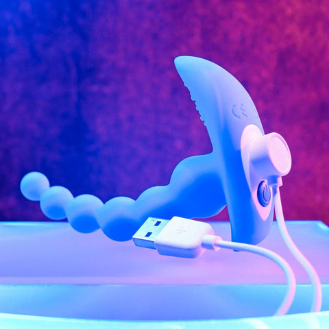 Gender X Beaded Pleasure Blue by Evolved - Anal Vibrators