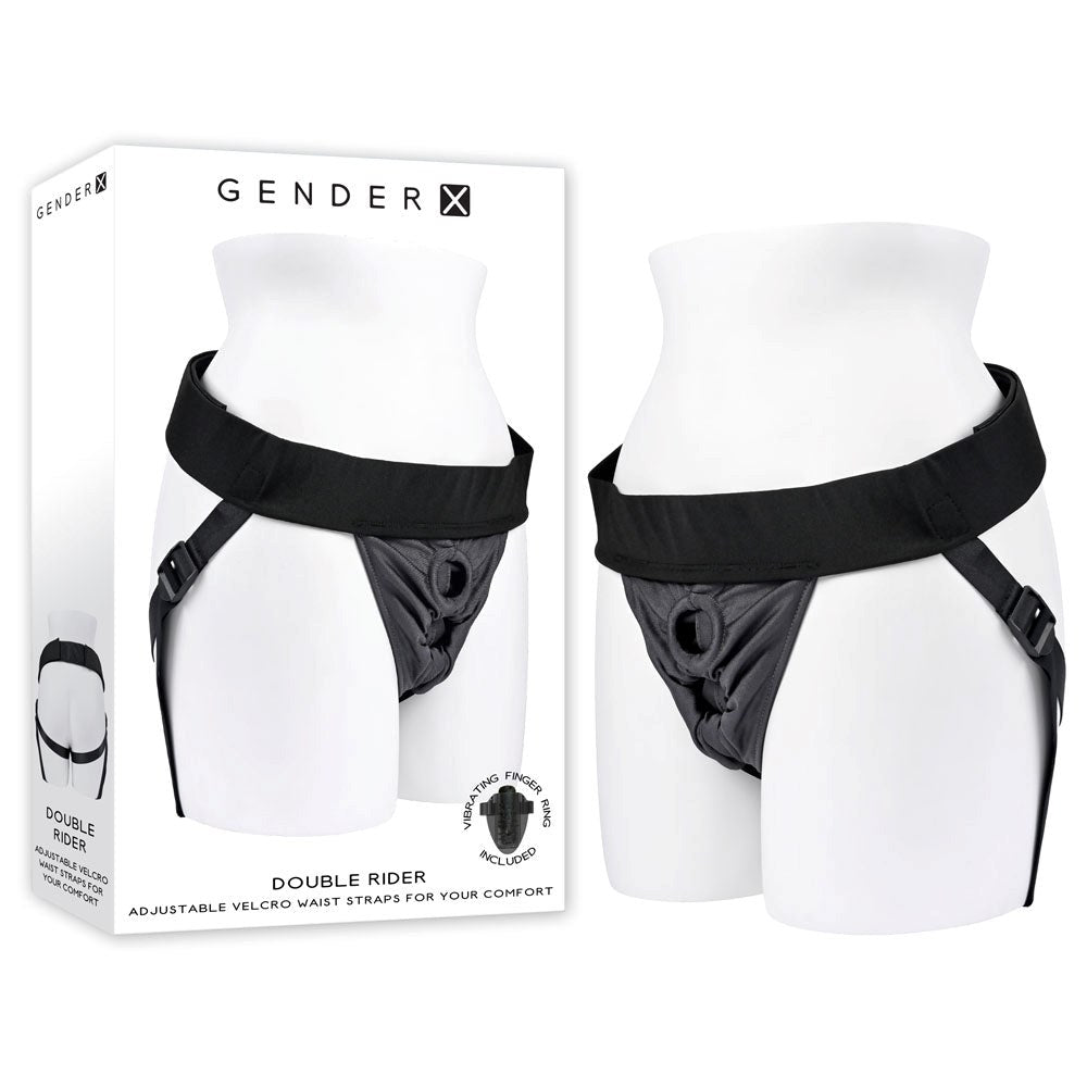 Gender X Double Rider Strap-On Harness - - Strap On Sextoys