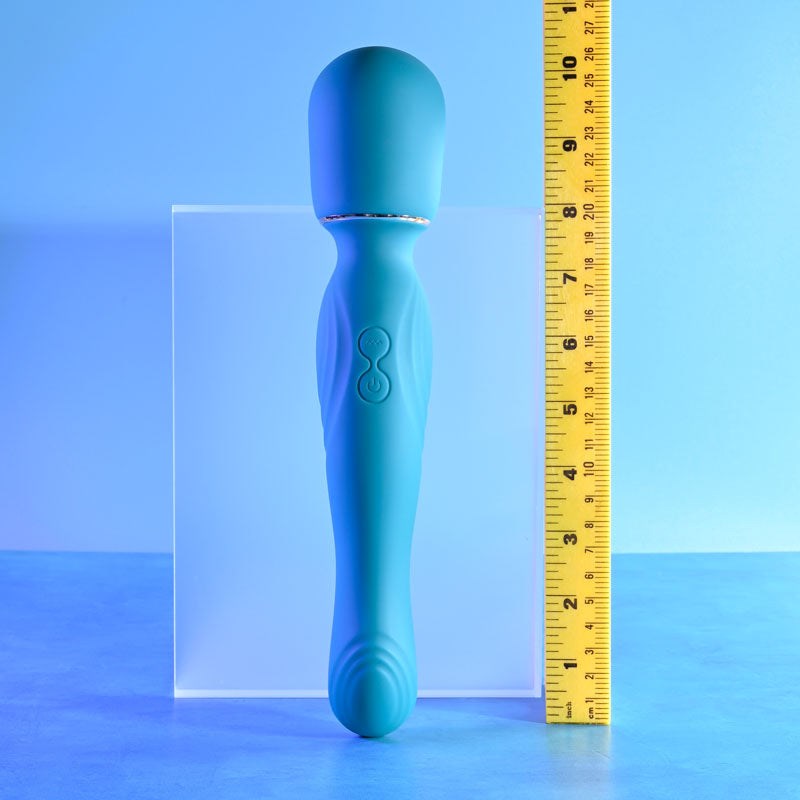 Gender X DOUBLE THE FUN Dual Ended Wand - Blue - - Body Wands