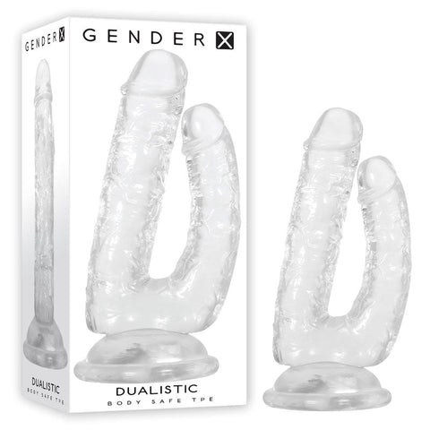 Gender X Dualistic Double Dildo Clear by Evolved - Double Ender
