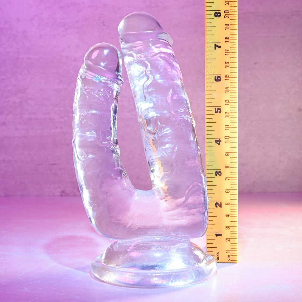 Gender X DUALISTIC Double Dildo - Clear - - Double Ender