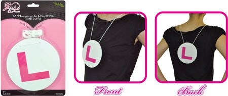 Girls Night out 2 Hanging L Plates with Cord - - Bachelorette and Bucks