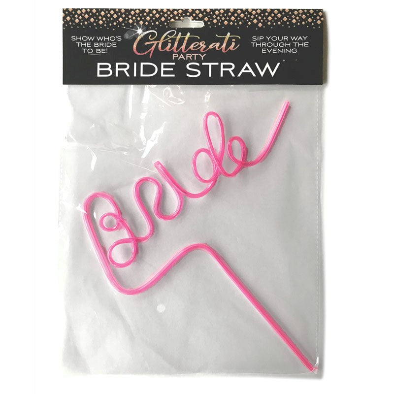 Glitterati - Bride Straw - - Bachelorette and Bucks