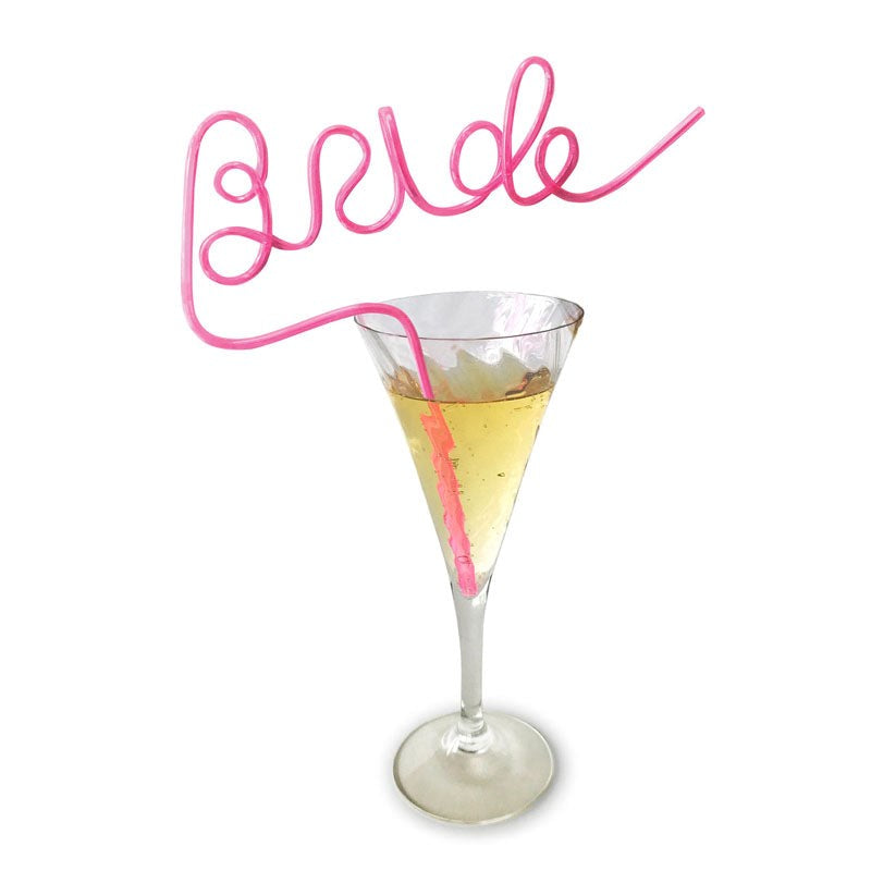 Glitterati - Bride Straw - - Bachelorette and Bucks