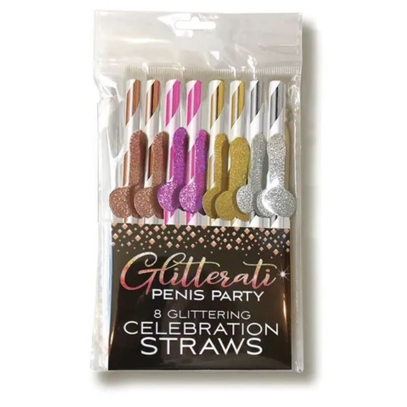 Glitterati - Celebration Straws - 8 Pack - - Bachelorette and Bucks