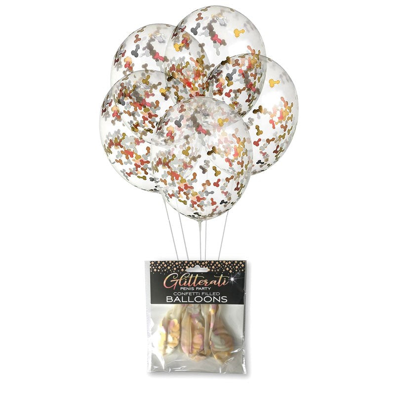 Glitterati - Confetti Balloons - 5 Pack - - Bachelorette and Bucks