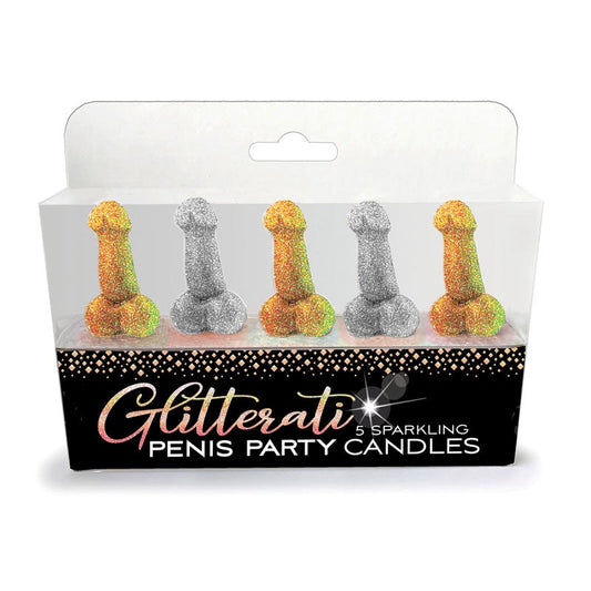 Glitterati - Penis Party Candles - 5 Pack - - Party Gifts and Novelties