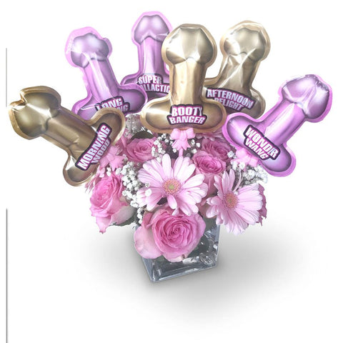 Glitterati Pop Up Penis Mini Balloons 6 Pack - Bachelorette and Bucks