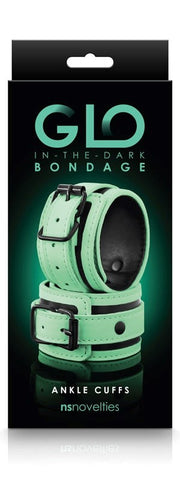 Glo Bondage Ankle Cuffs Leather by NS Novelties - Cuffs and Restraints