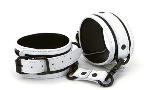 Glo Bondage Ankle Cuffs Leather by NS Novelties - Cuffs and Restraints