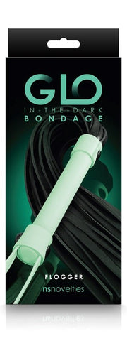 GLO Bondage Flogger Glow In Dark Whip by NS Novelties - Whips And Crops