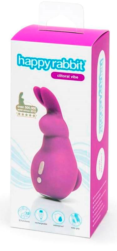 Happy Rabbit Mini Ears USB Rechargeable Clitoral Vibrator - - Clit Ticklers and Pulsators