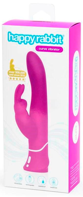 Happy Rabbit Rechargeable Curve Vibrator Purple - - Rabbit Vibrators