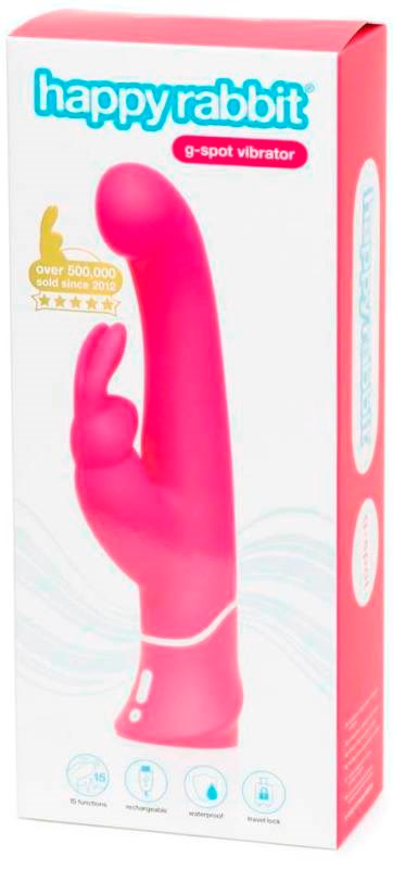 Happy Rabbit Rechargeable G-Spot Vibrator Pink - - Rabbit Vibrators