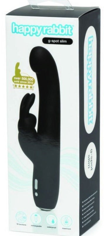 Happy Rabbit Slimline G-Spot Rechargeable Rabbit Vibrator - - Rabbit Vibrators