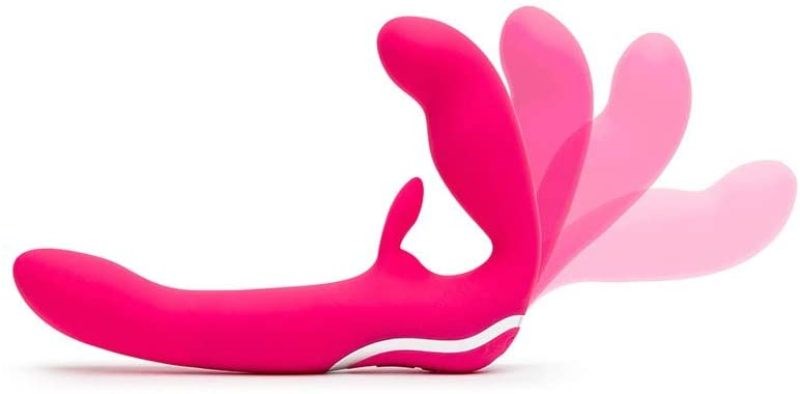 Happy Rabbit Strapless Strap-On Rabbit Vibe Pink - - Rabbit Vibrators