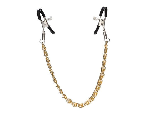 High Beam Nipple Clamps & Chain by BDStyle - Breast and Nipple Toys